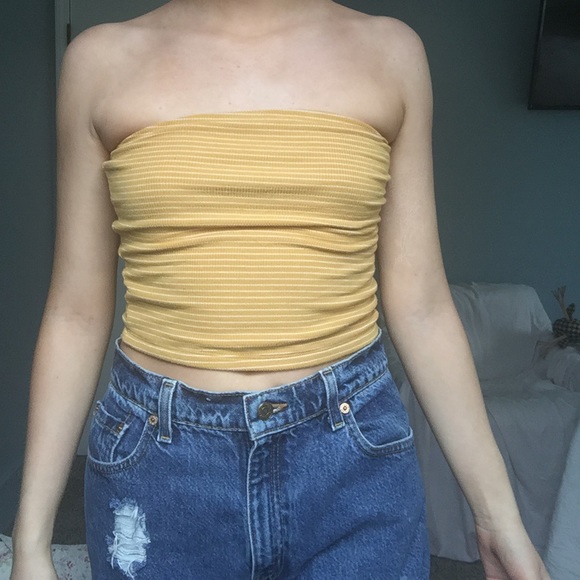 yellow striped tubetop - Picture 2 of 2